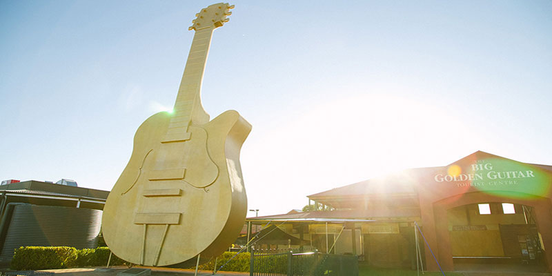 The Big Golden Guitar, Tamworth. Credit: Destination NSW