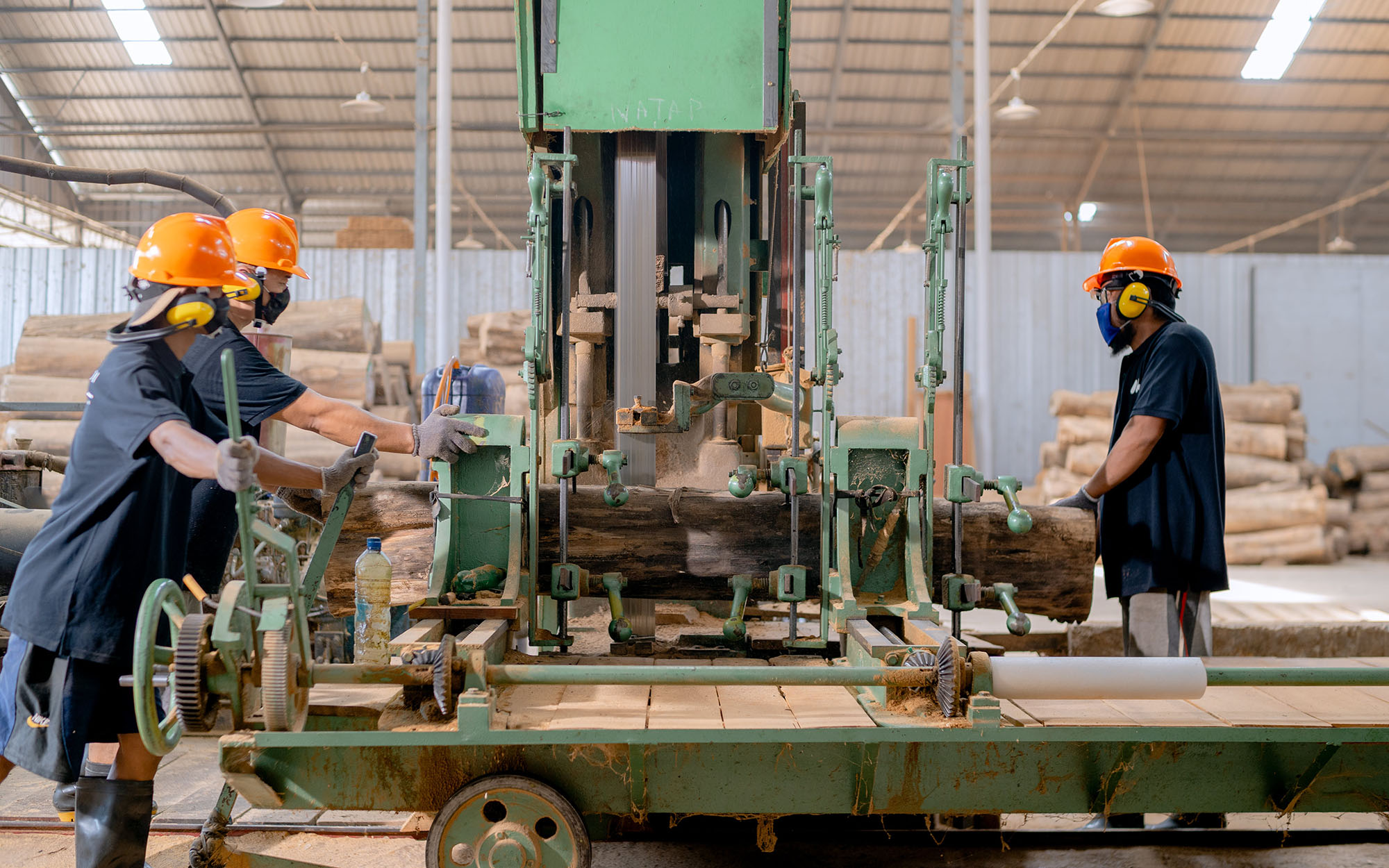 Men working in a factory