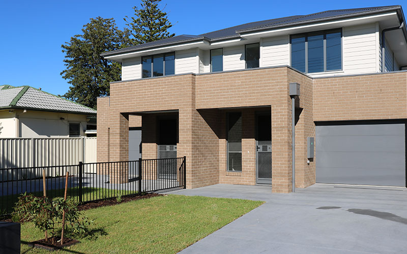 Completed dual occupancy project in North Albury