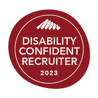 Certificate of Completion Disability Confident Recruiter 2023 badge