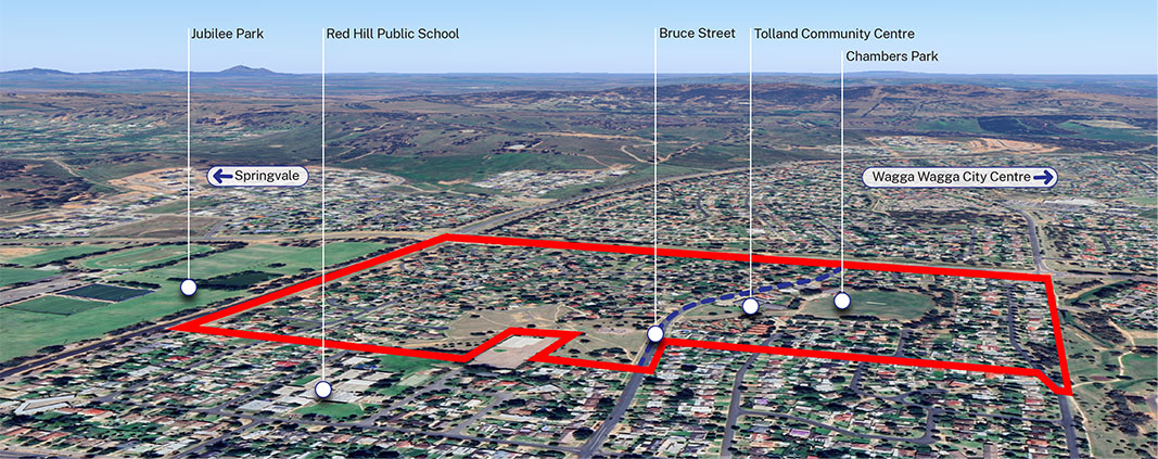 Aerial view of Tolland Estate