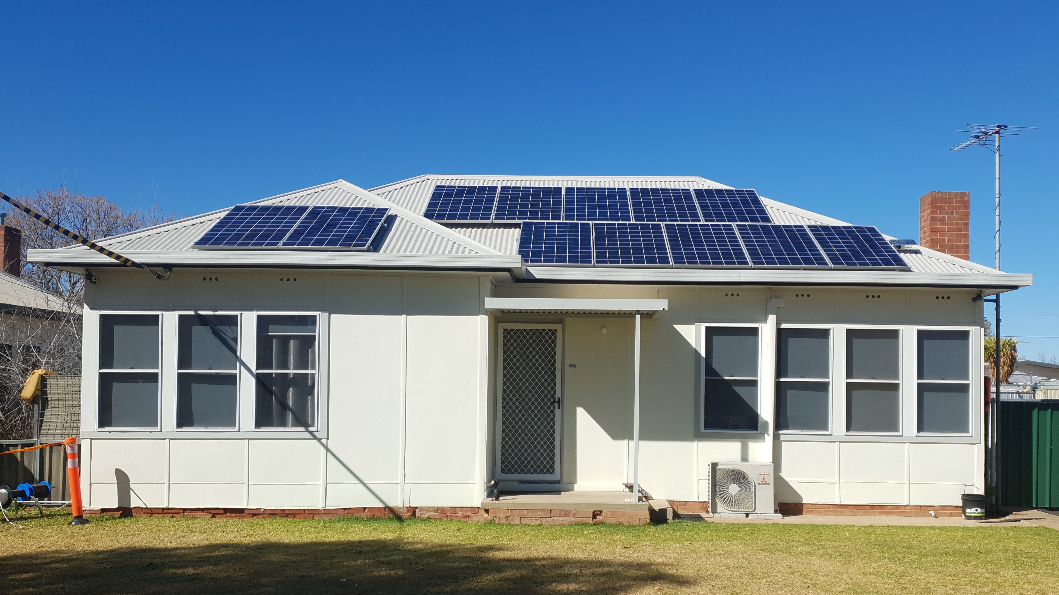 Image of social housing with solar panels