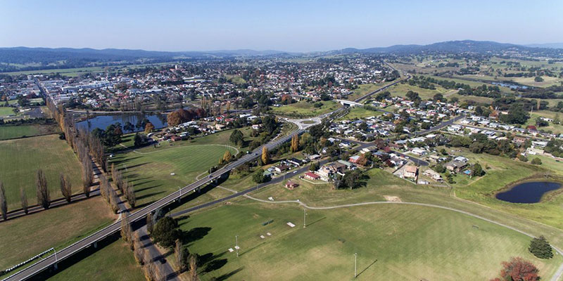 Aerial view of Bega district