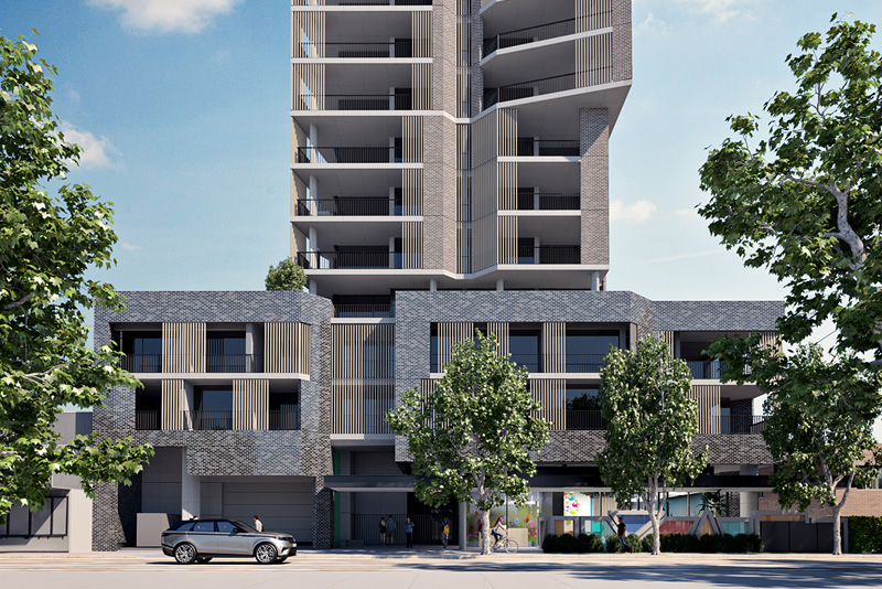 Artist impression of 15-19 Crown Street, Wollongong